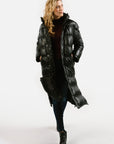 Long-Length Puffer Leather Jacket | Hestia
