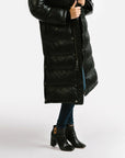 Long-Length Puffer Leather Jacket | Hestia