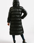 Long-Length Puffer Leather Jacket | Hestia