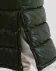Long-Length Puffer Leather Jacket | Hestia