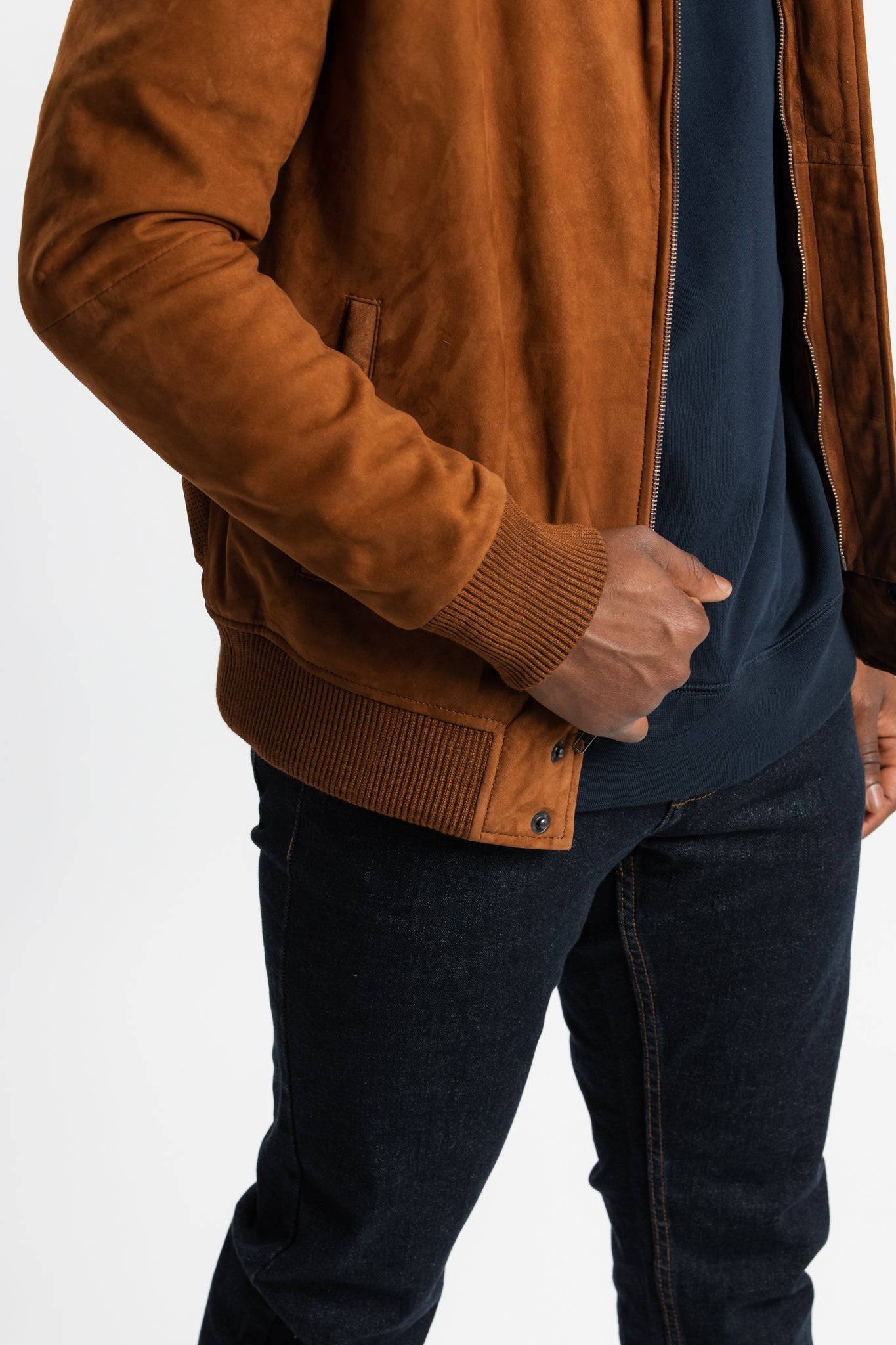 Non Water-Repellent Blouson Nubuck Jacket | Heracles
