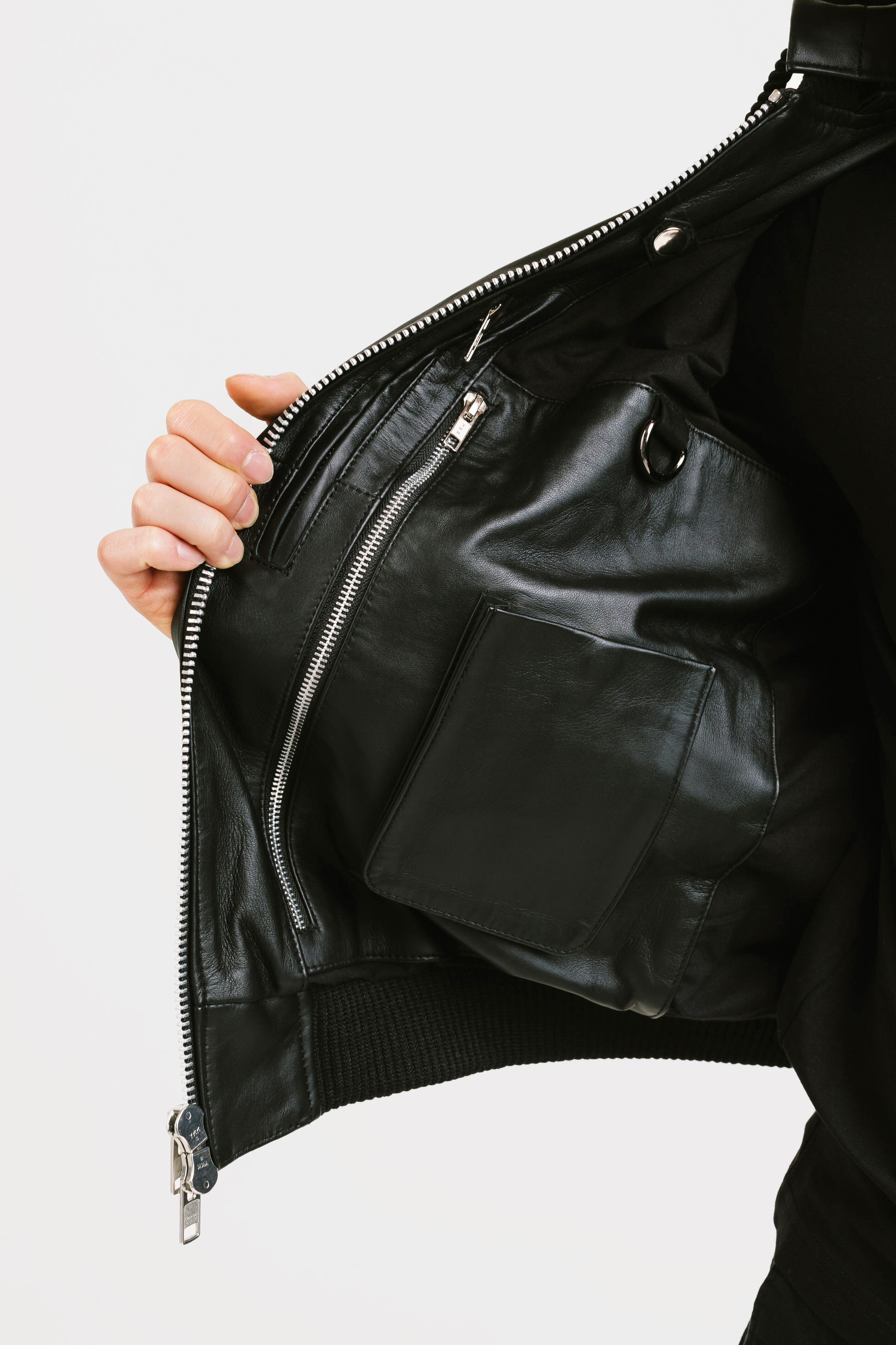 Non Water-Repellent Bomber Leather Jacket | Odysseus