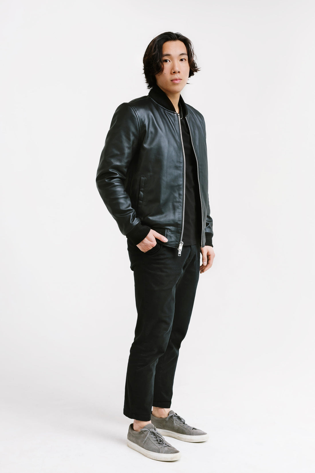 On Hand Bomber Leather Jacket | Odysseus