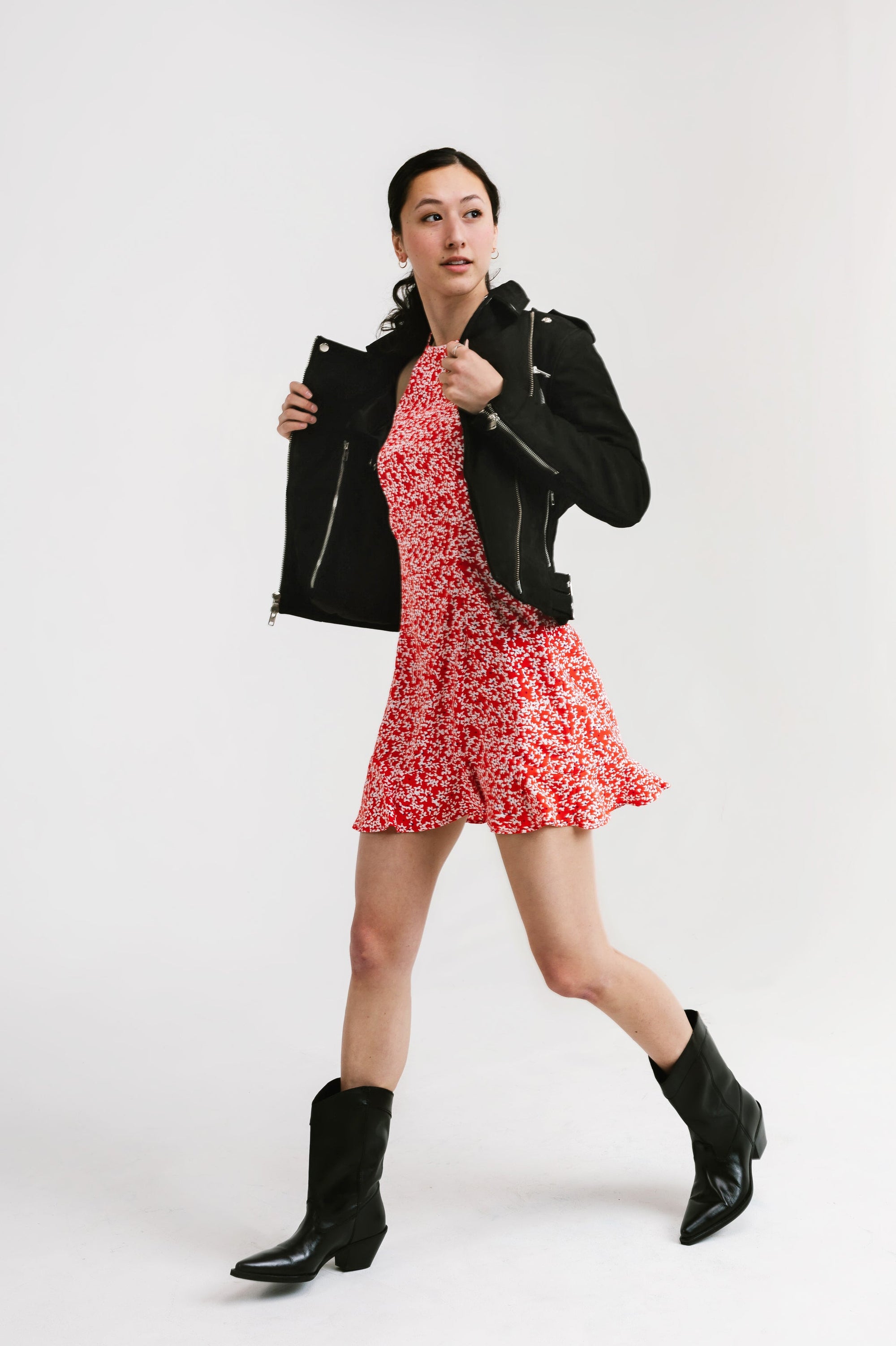 Non Water-Repellent Biker Nubuck Jacket | Aphrodite