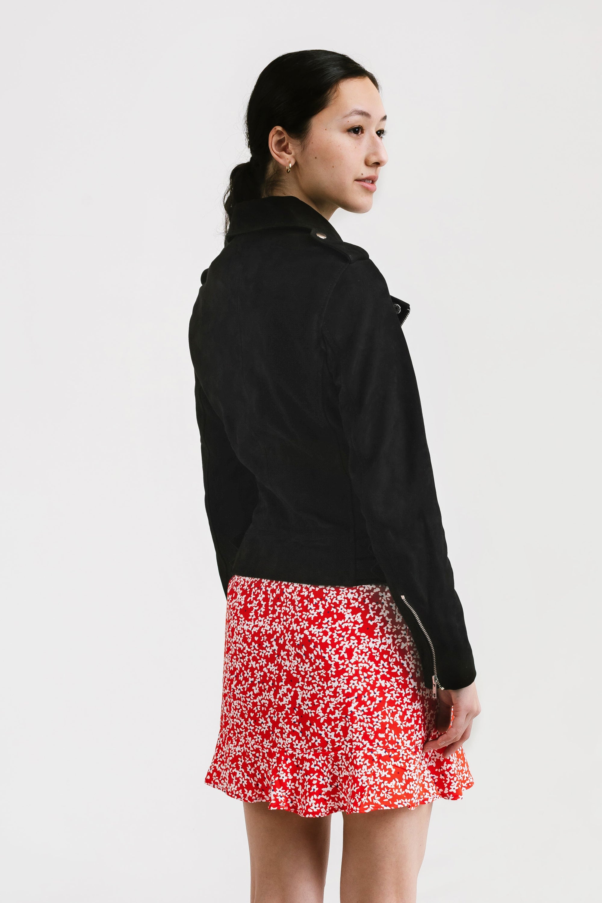 Non Water-Repellent Biker Nubuck Jacket | Aphrodite