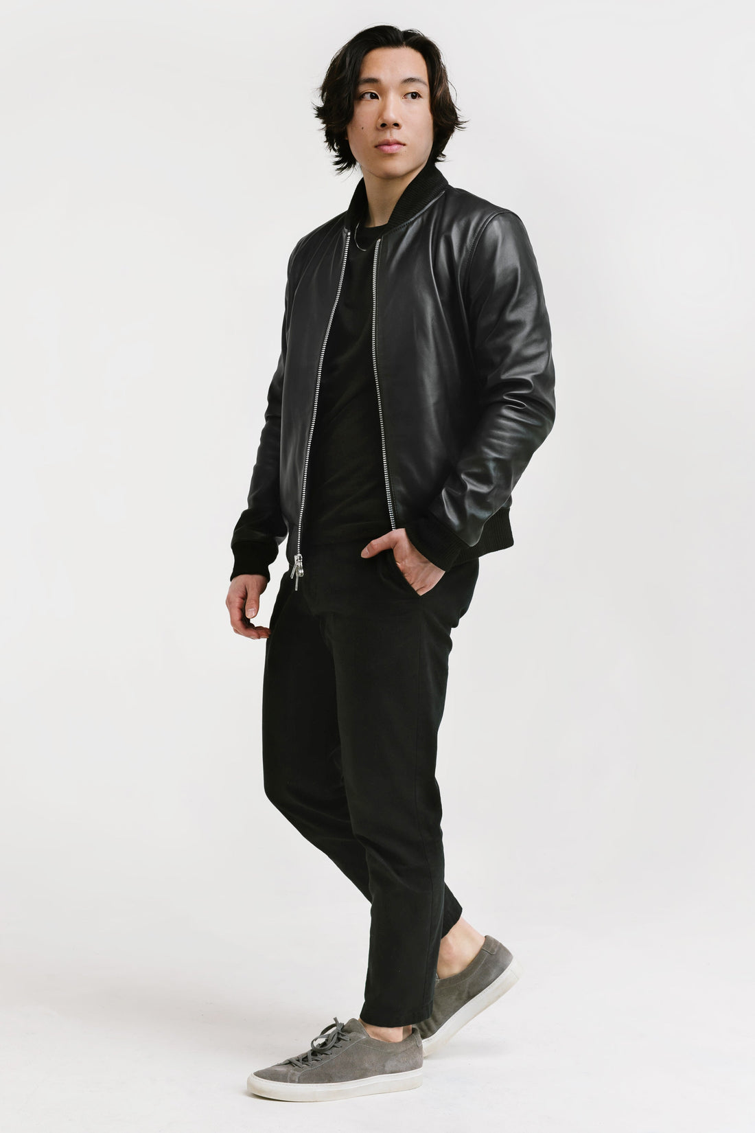 On Hand Bomber Leather Jacket | Odysseus