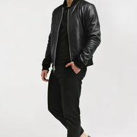 On Hand Bomber Leather Jacket | Odysseus