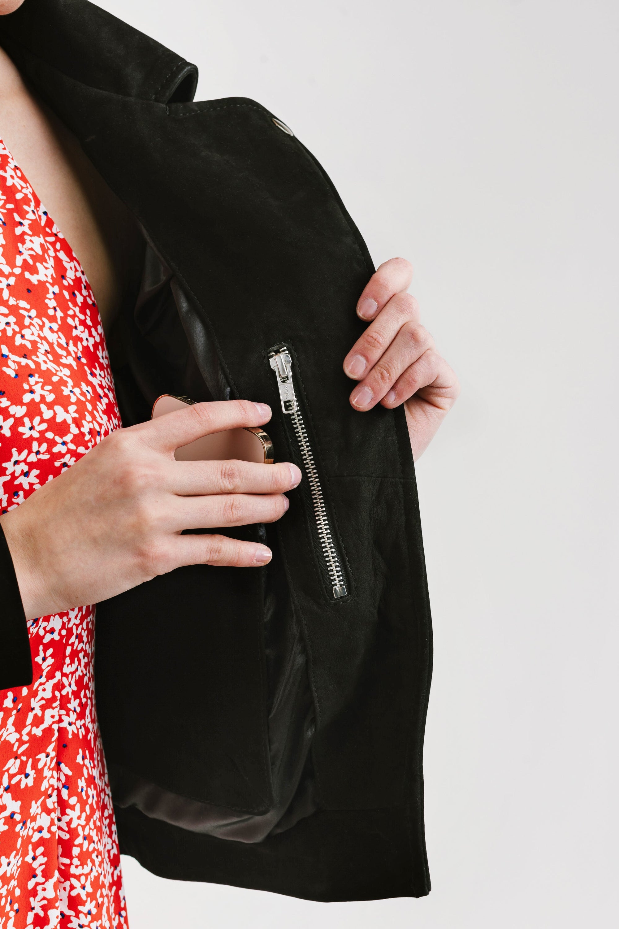 Non Water-Repellent Biker Nubuck Jacket | Aphrodite