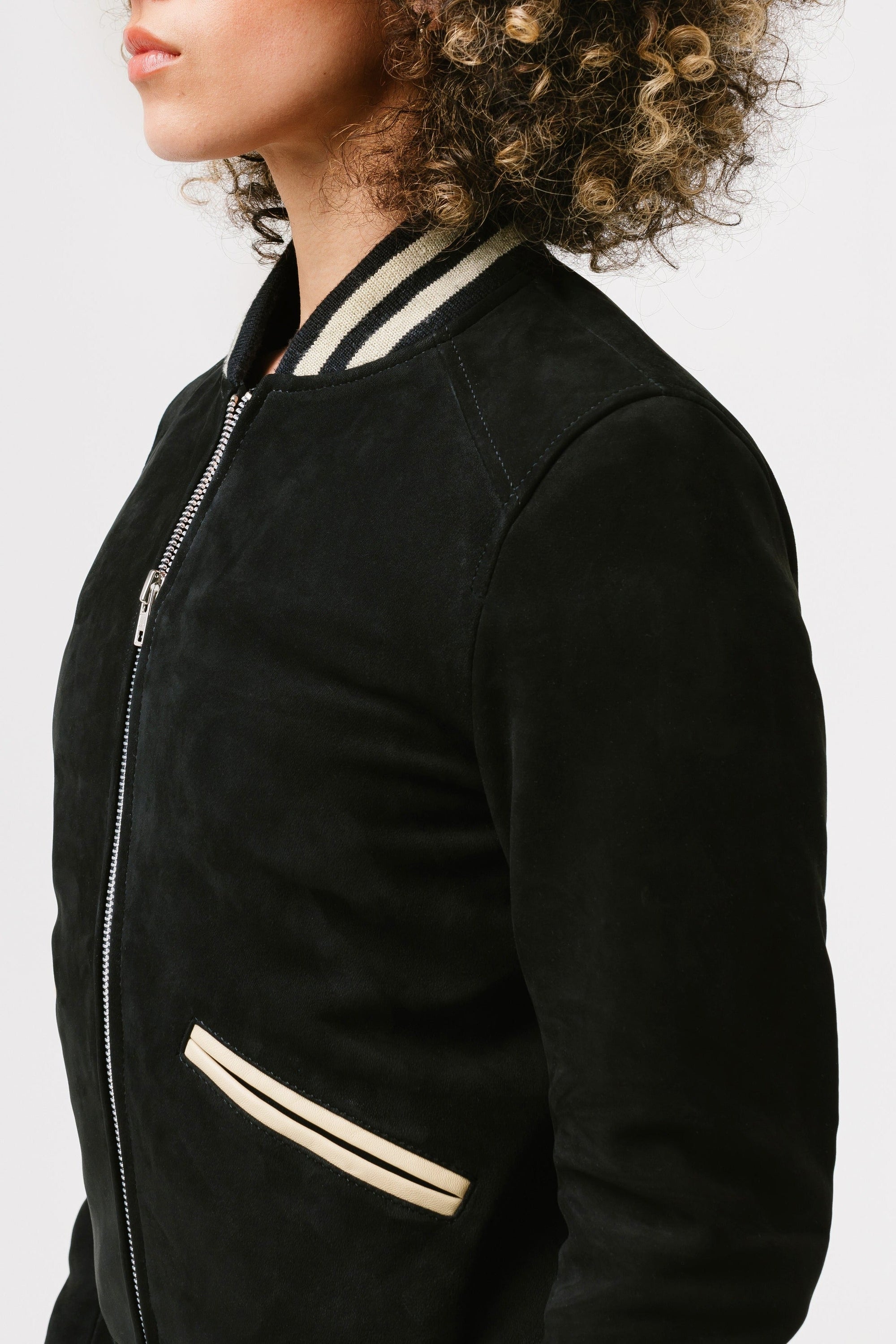 Non Water-Repellent Bomber Nubuck Jacket | Hecate