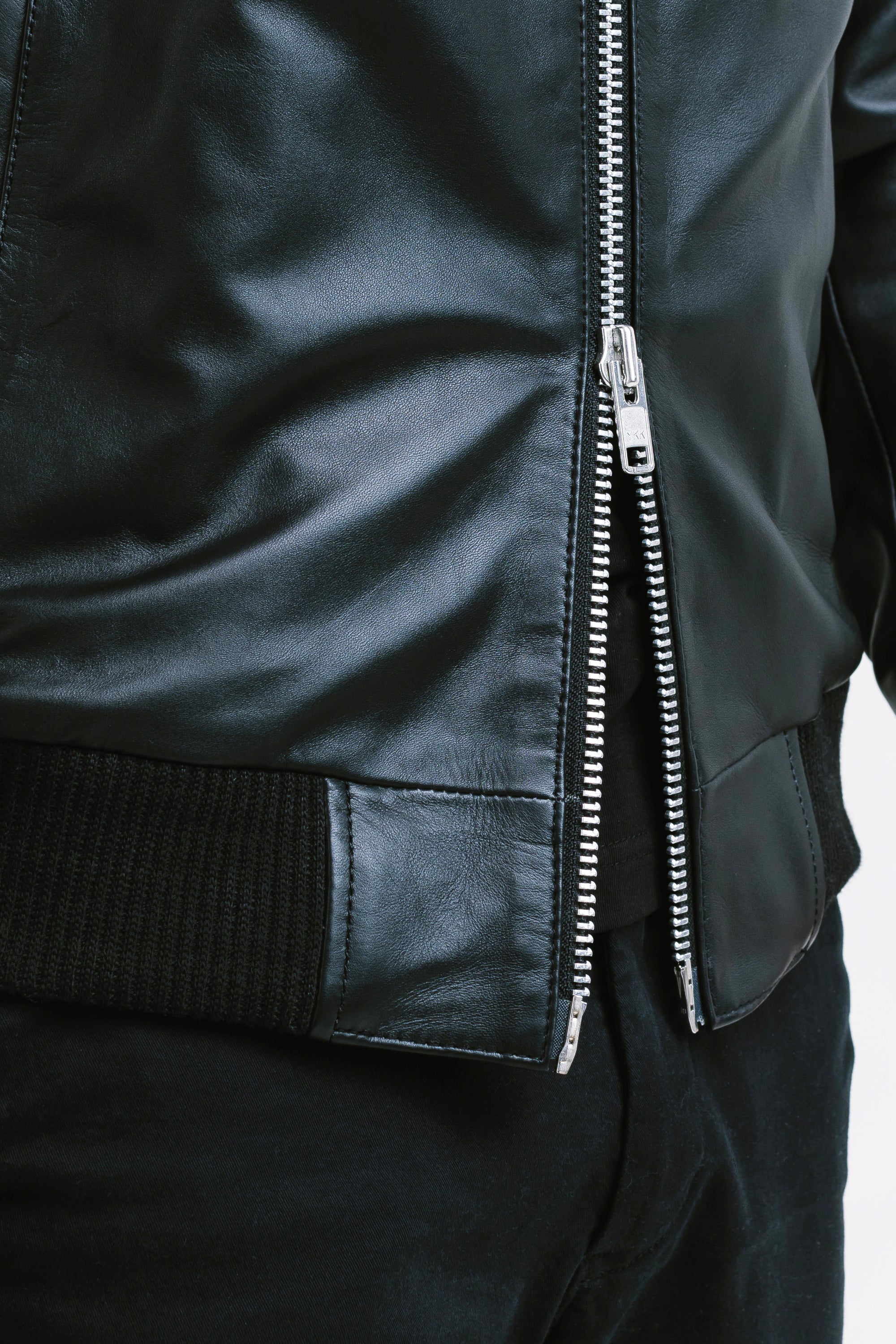Non Water-Repellent Bomber Leather Jacket | Odysseus