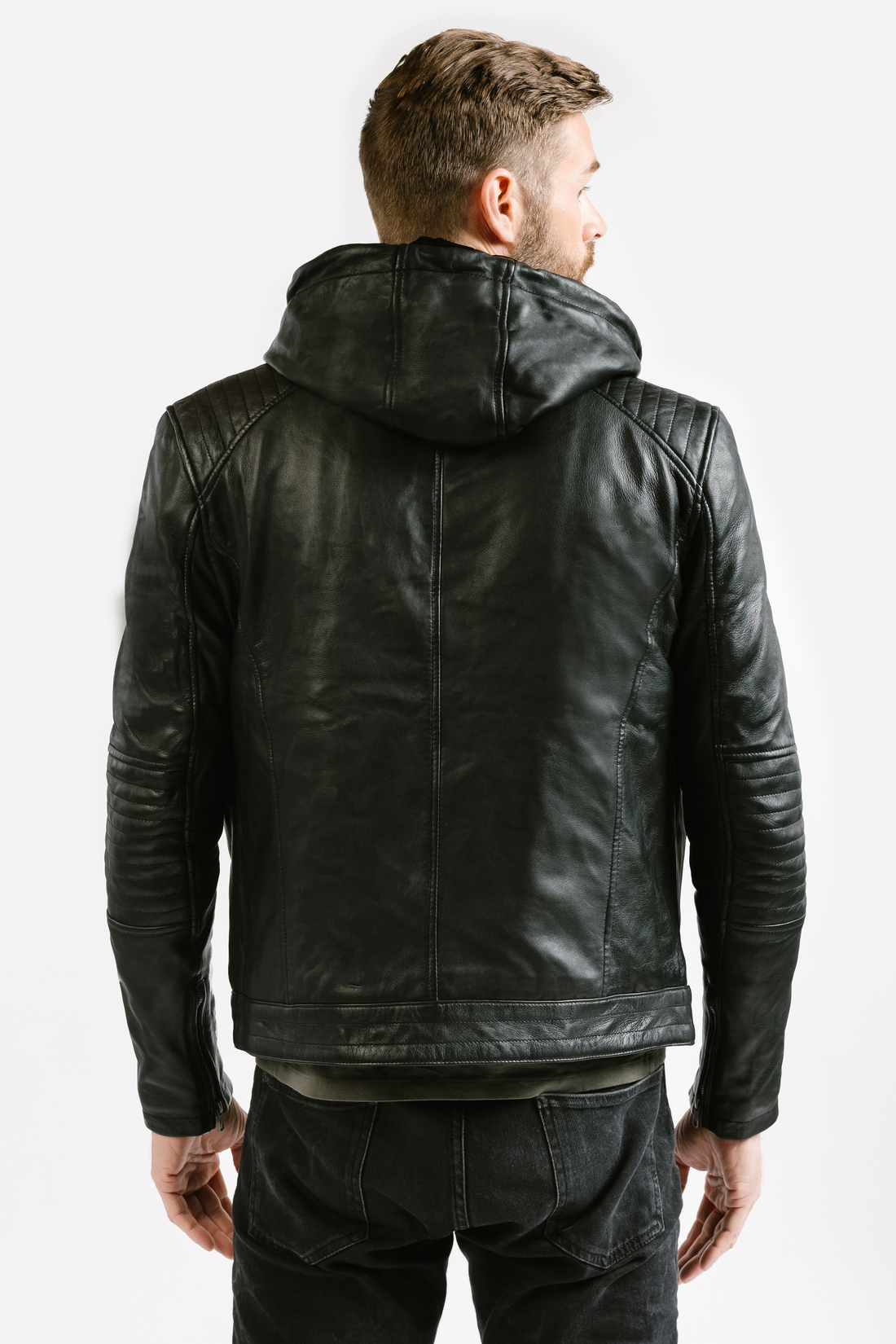 On Hand Racer Leather Jacket | Achilles