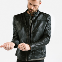 On Hand Racer Leather Jacket | Achilles