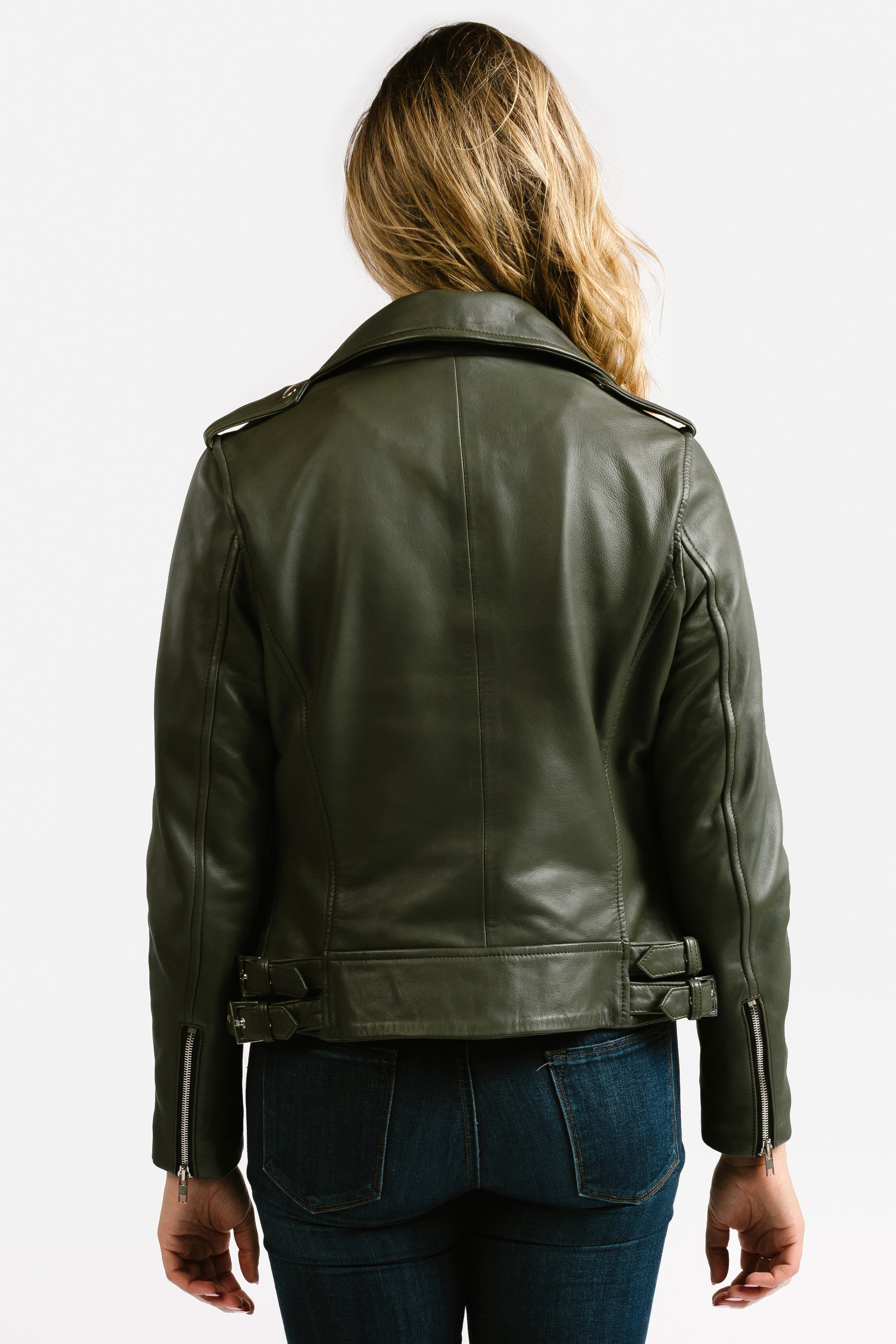 Non Water-Repellent Biker Leather Jacket | Aphrodite