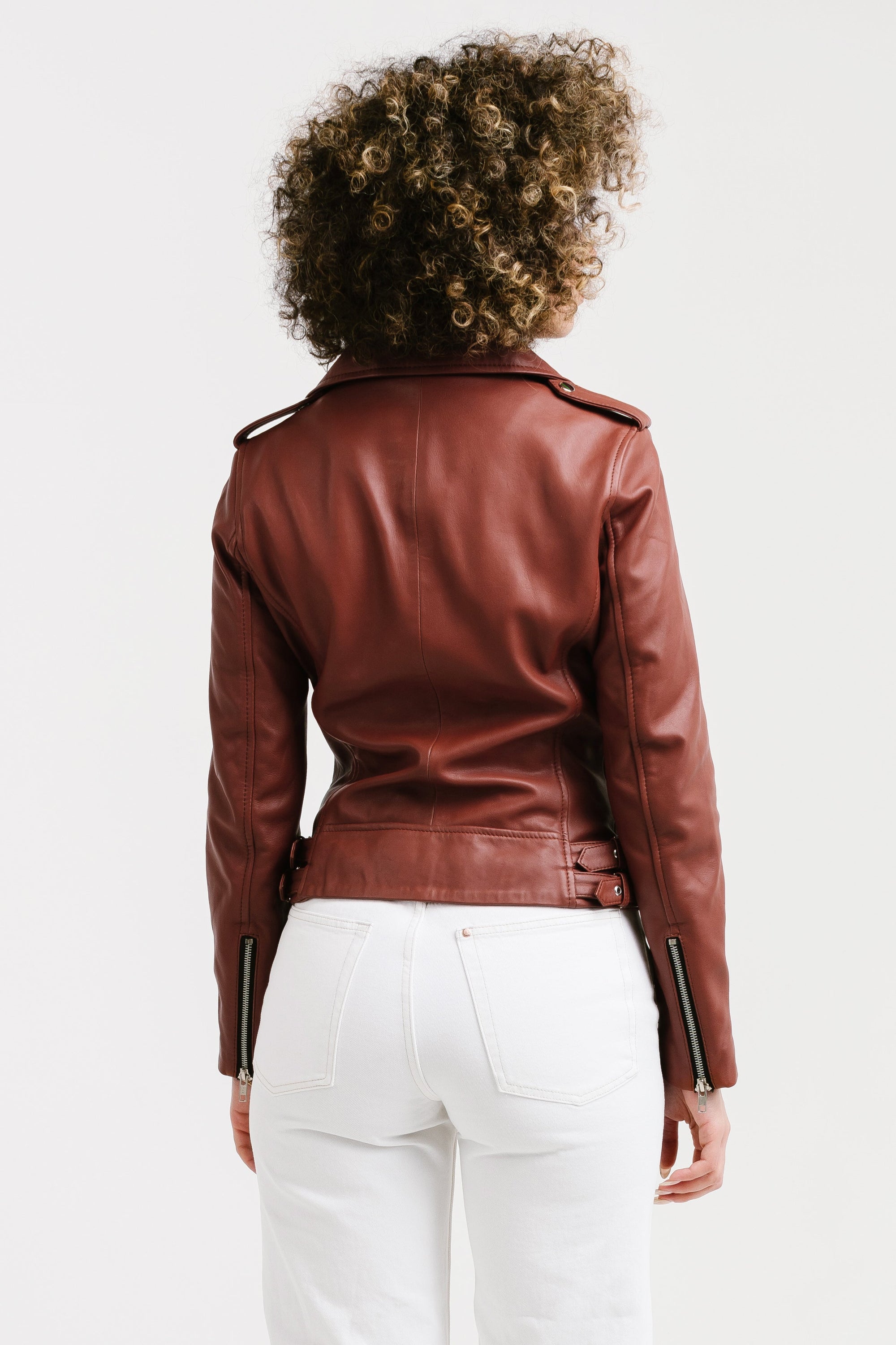 Non Water-Repellent Biker Leather Jacket | Aphrodite
