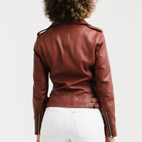 Non Water-Repellent Biker Leather Jacket | Aphrodite