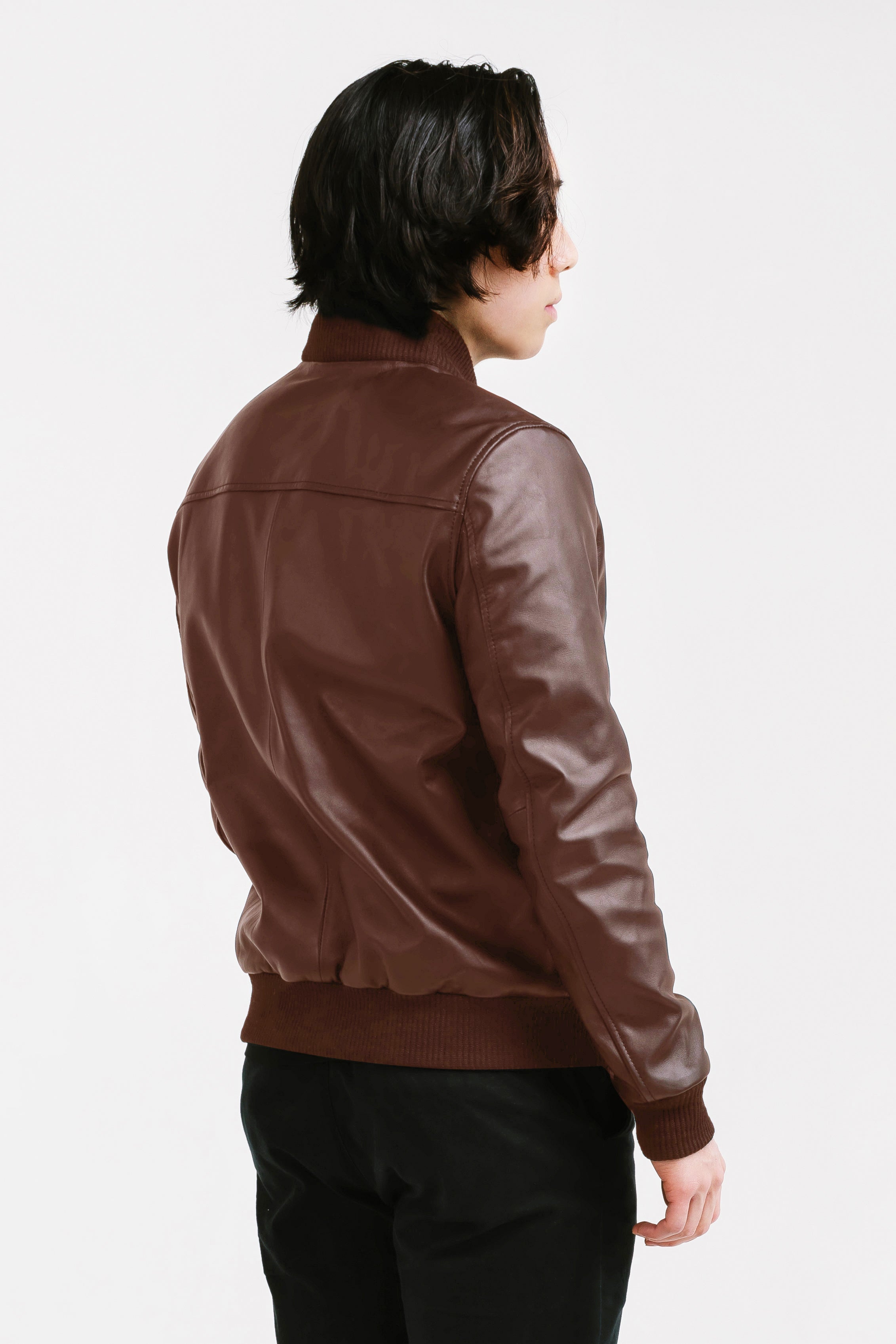 Non Water-Repellent Bomber Leather Jacket | Odysseus