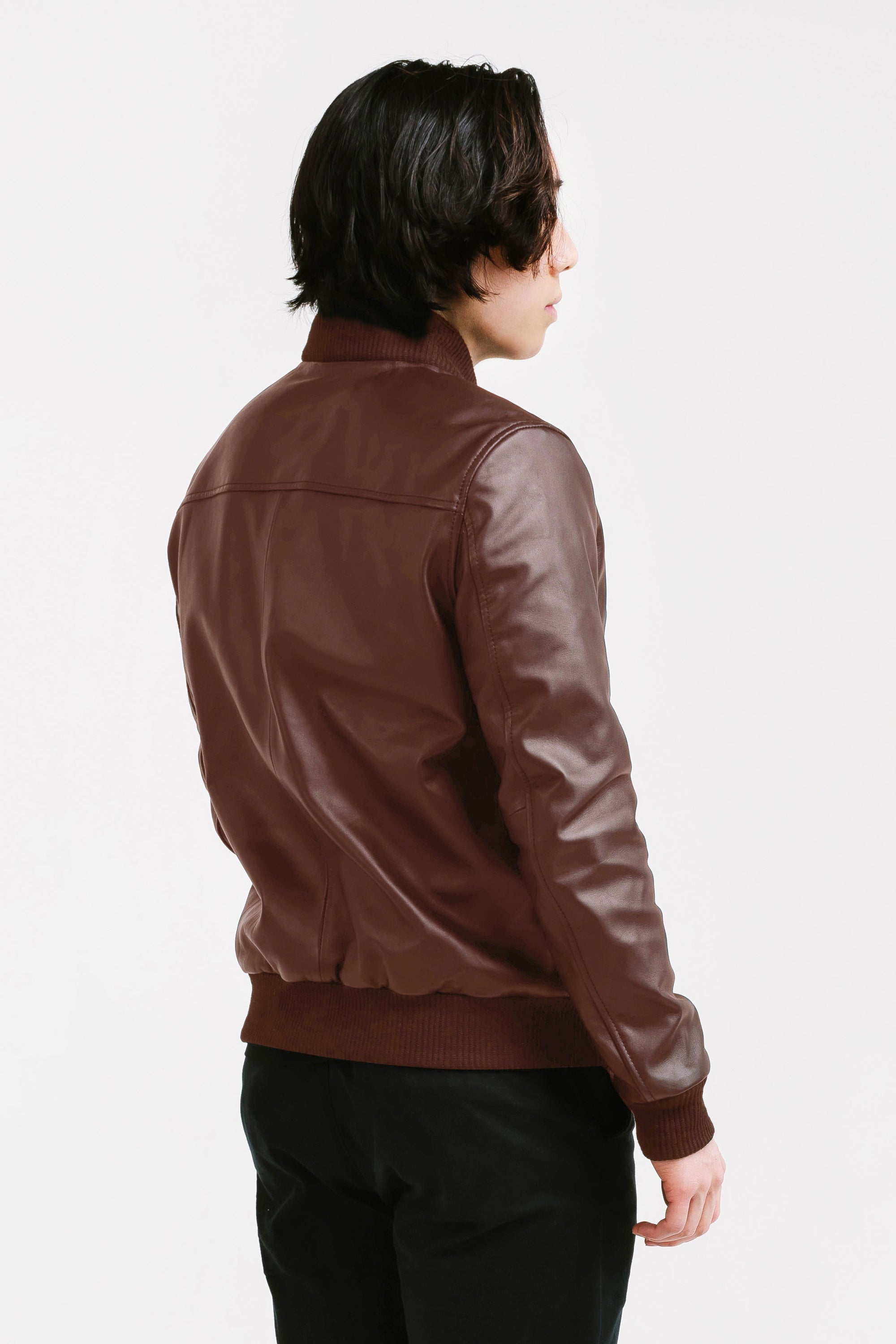 Non Water-Repellent Bomber Leather Jacket | Odysseus