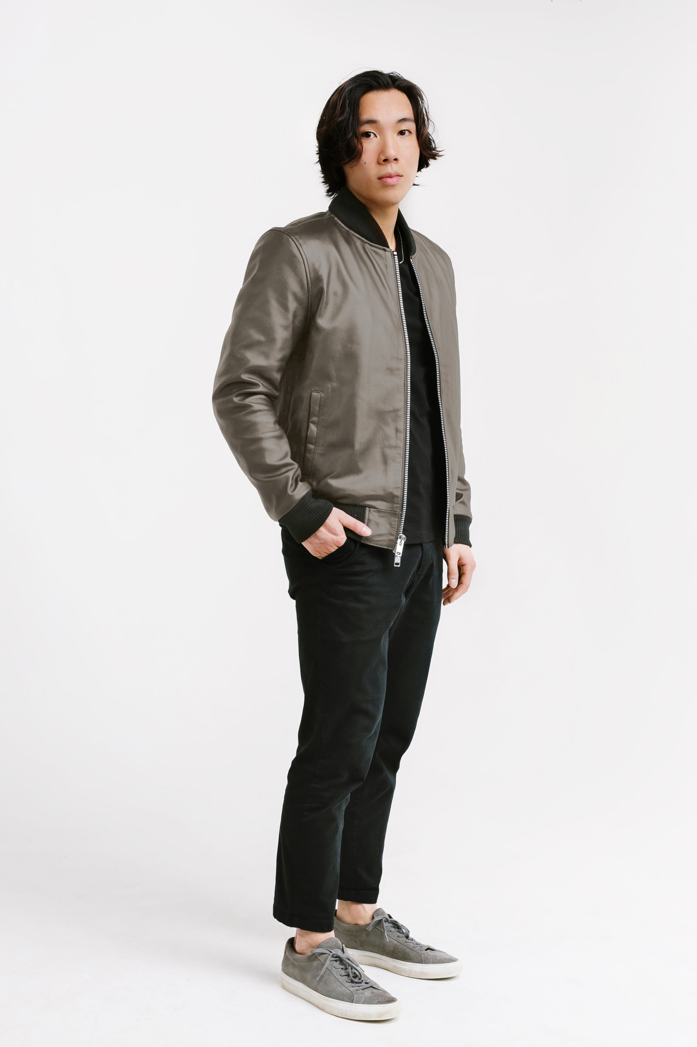 On Hand Bomber Leather Jacket | Odysseus