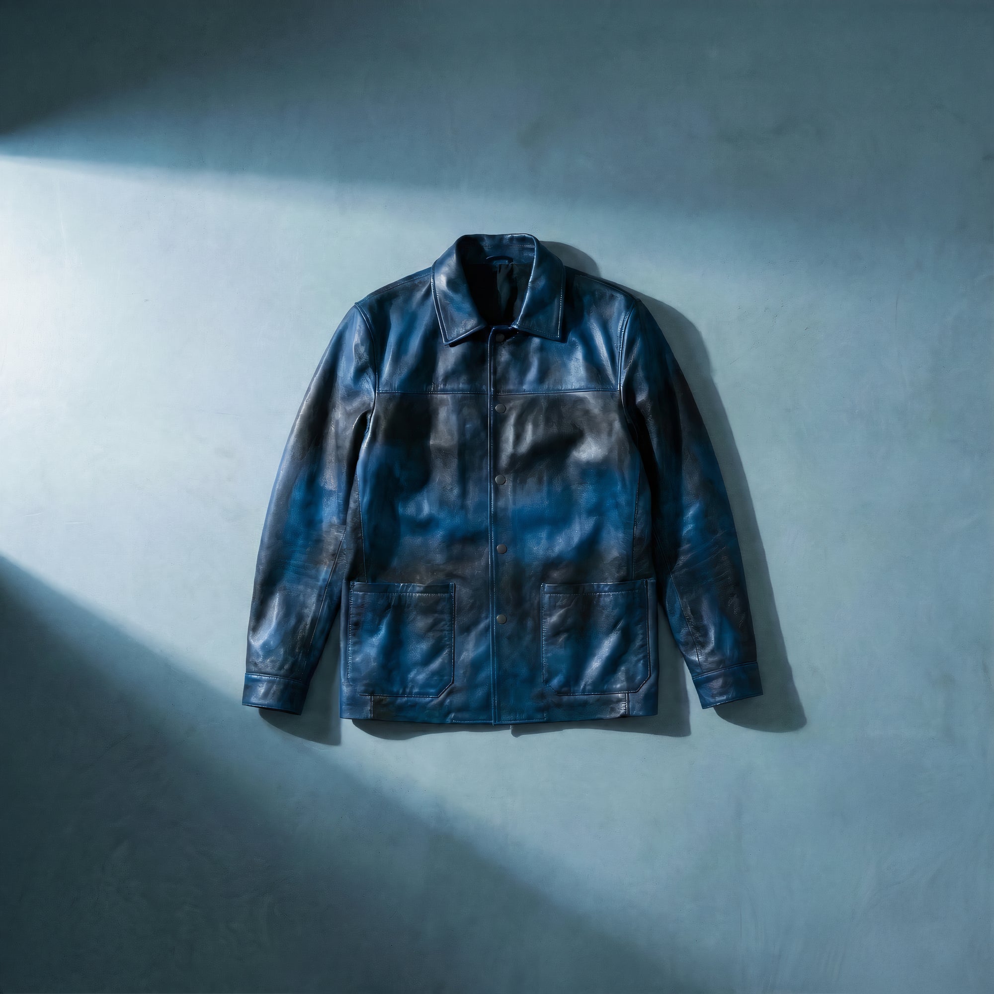 Warehouse Chore Two-Tone Leather Jacket | Poseidon