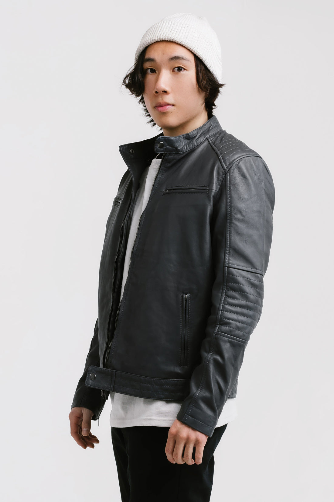 On Hand Racer Leather Jacket | Achilles