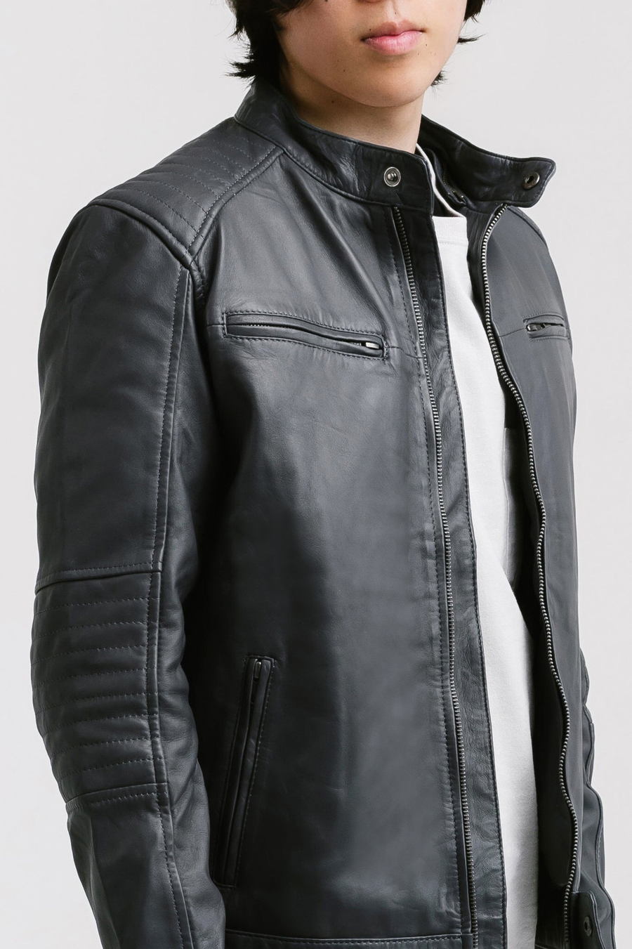 On Hand Racer Leather Jacket | Achilles