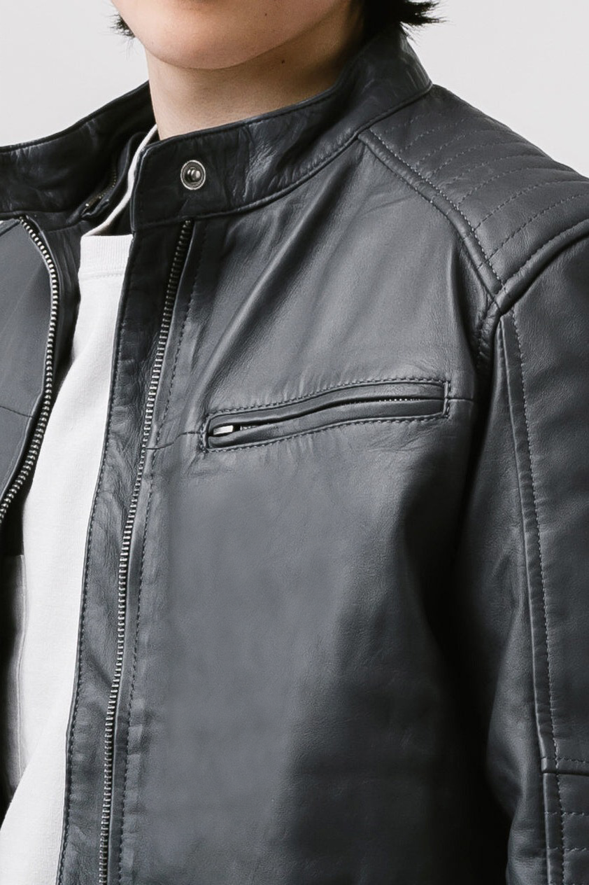 On Hand Racer Leather Jacket | Achilles