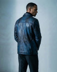 Warehouse Chore Two-Tone Leather Jacket | Poseidon