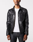 Trucker Leather Jacket | Olympus