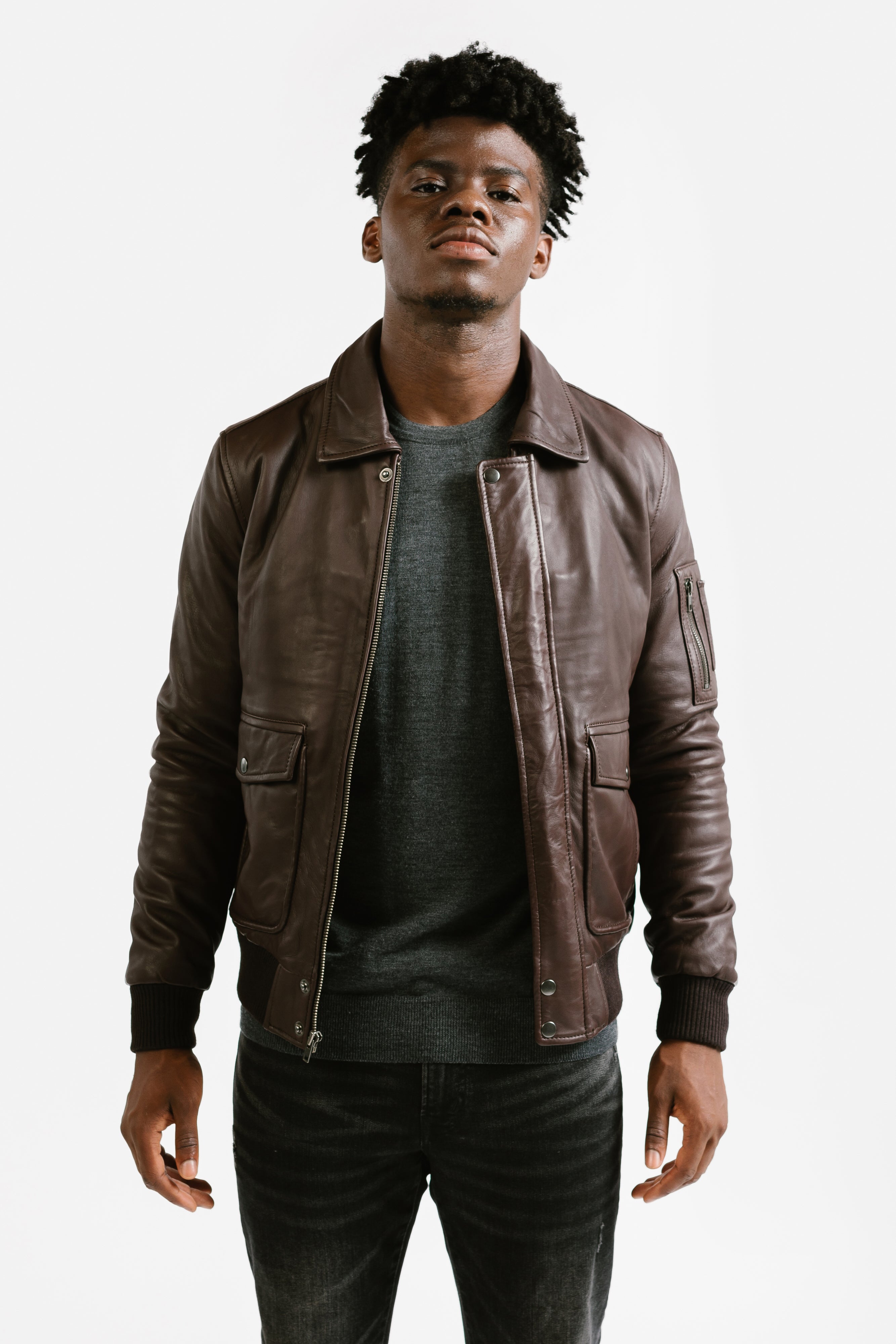Men's Aviator Leather Jacket | Icarus – Threads of Apollo