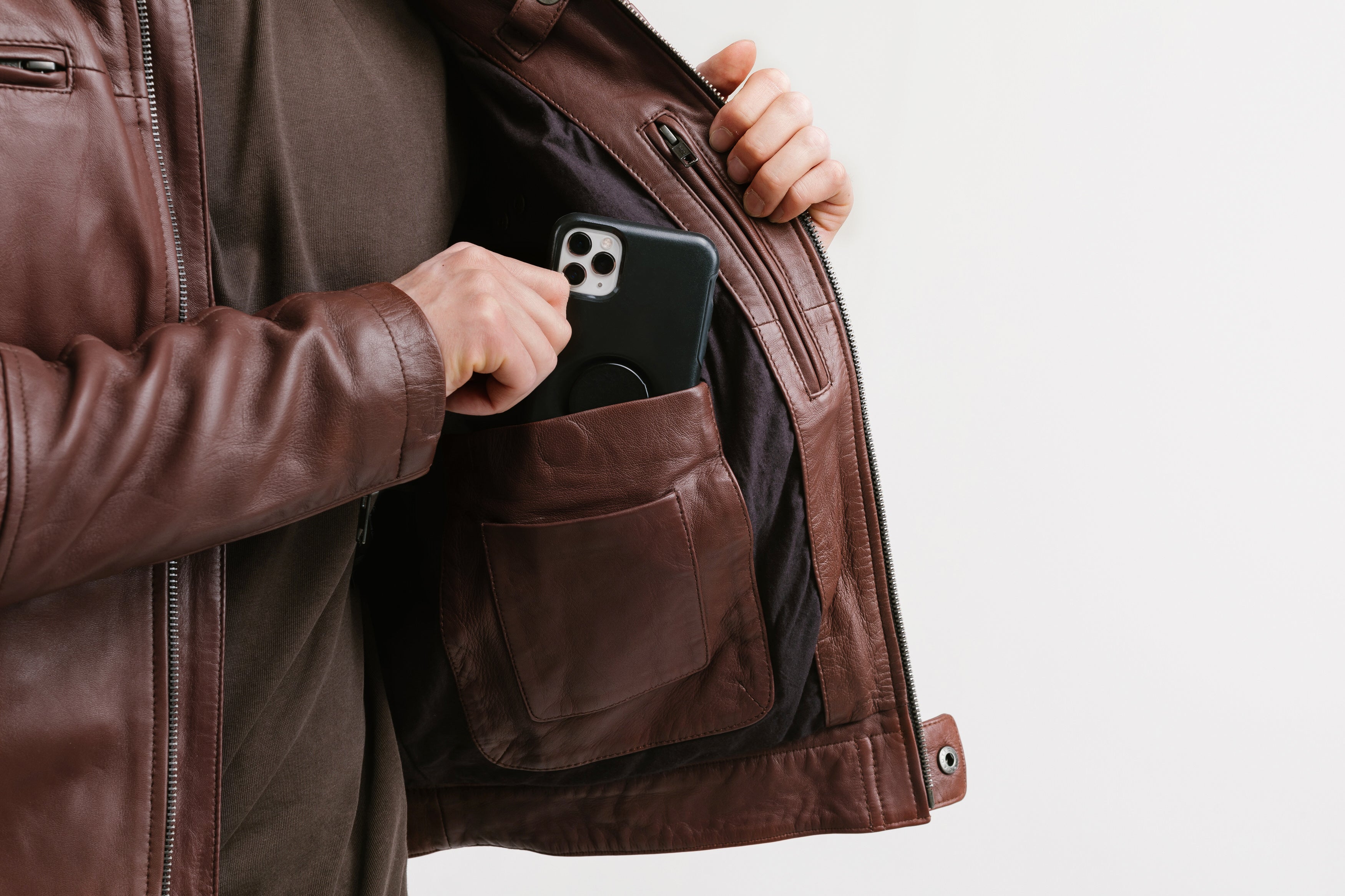 Men's Racer Leather Jacket | Achilles – Threads of Apollo
