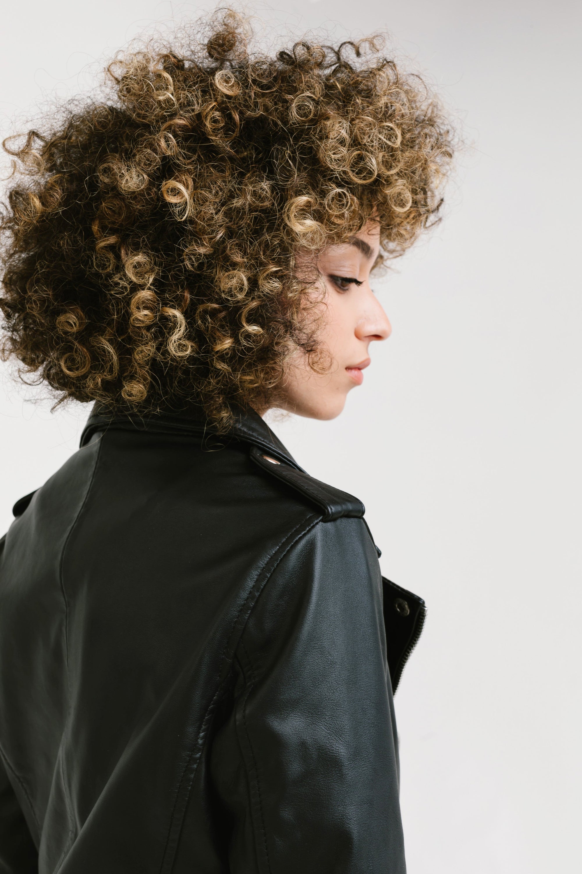 Non Water-Repellent Biker Leather Jacket | Aphrodite