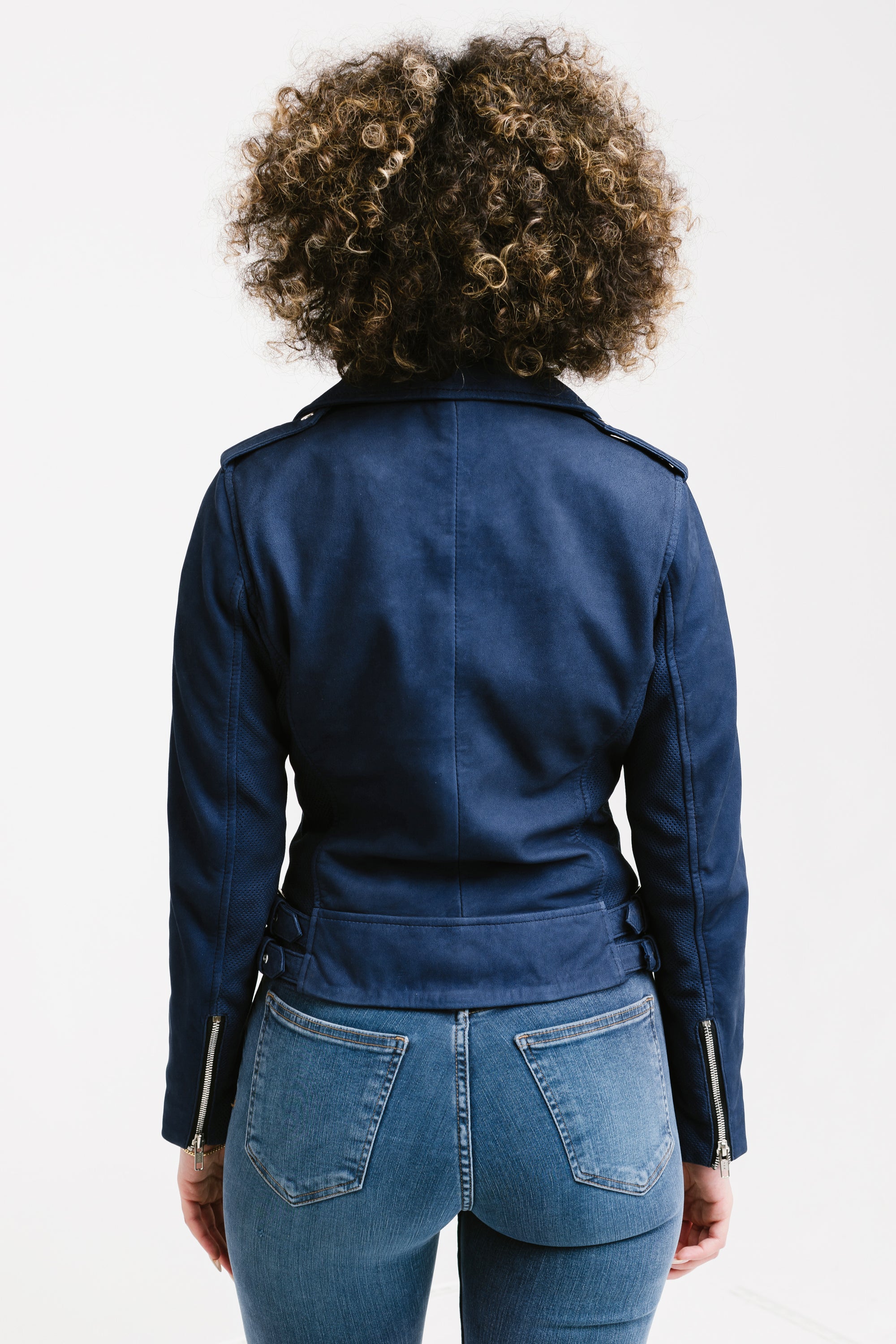 Non Water-Repellent Biker Nubuck Jacket | Aphrodite
