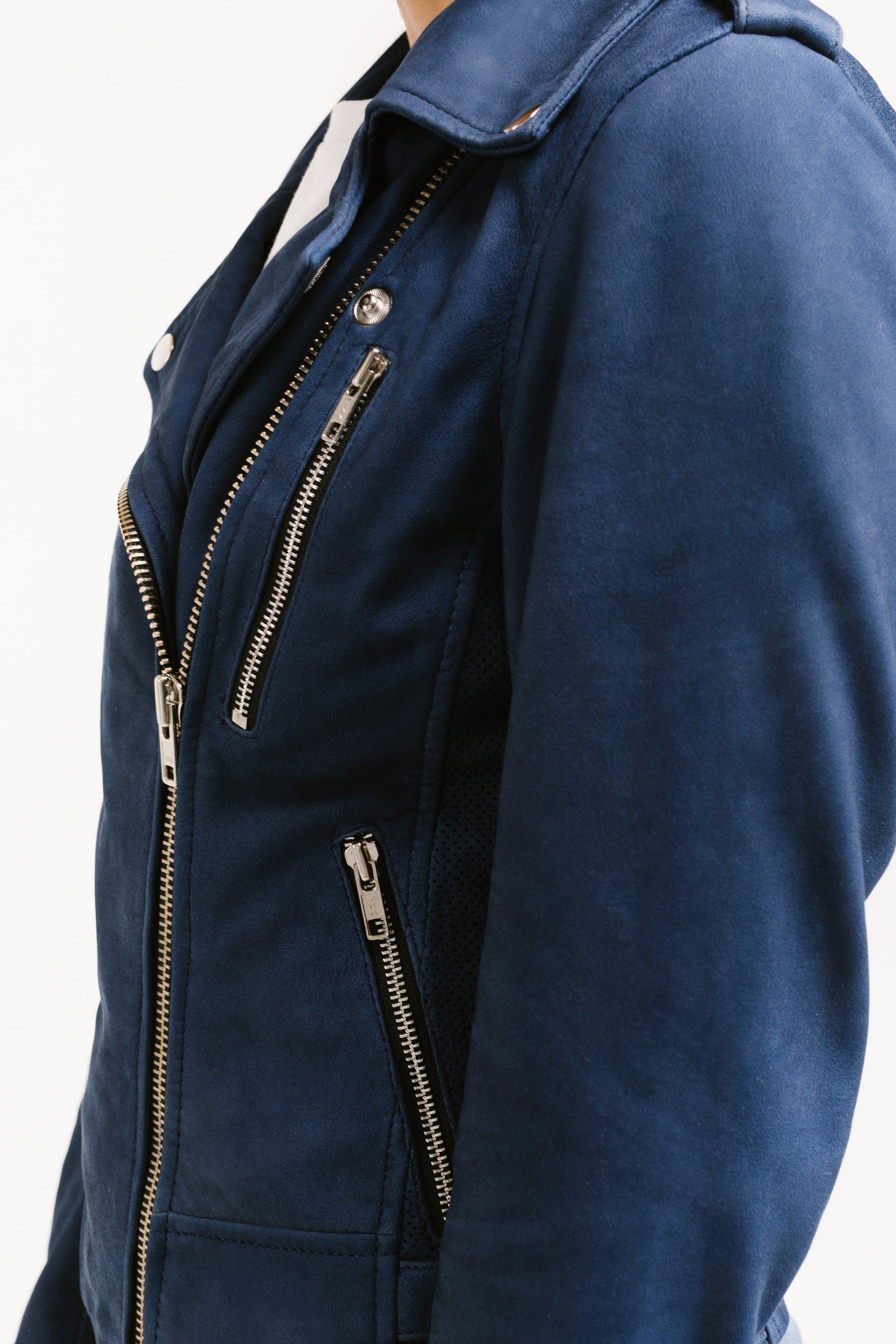 Non Water-Repellent Biker Nubuck Jacket | Aphrodite