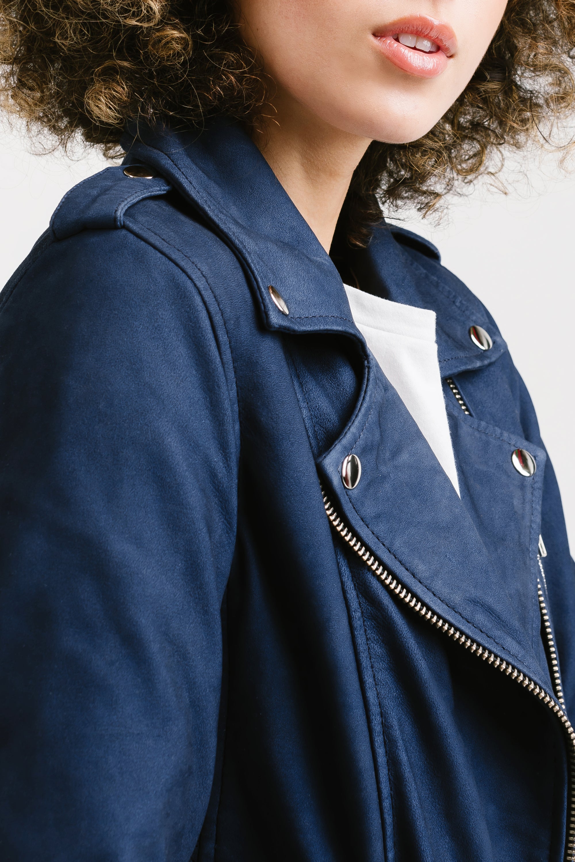 Non Water-Repellent Biker Nubuck Jacket | Aphrodite