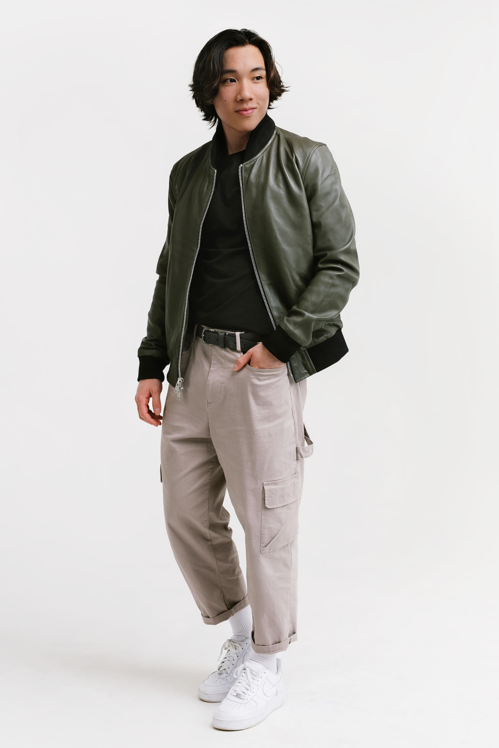 Non Water-Repellent Bomber Leather Jacket | Odysseus