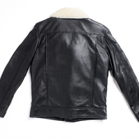 On Hand Shearling Trim Leather Jacket | Prometheus