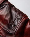 Slim Racer Two-Tone Leather Jacket | Hades