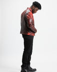 Slim Racer Two-Tone Leather Jacket | Hades